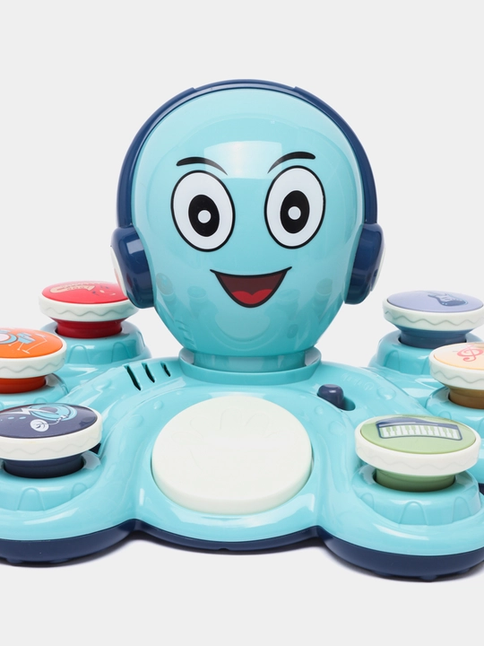 Музыкальная обучающая игрушка "Осьминог", для ребенка, синий