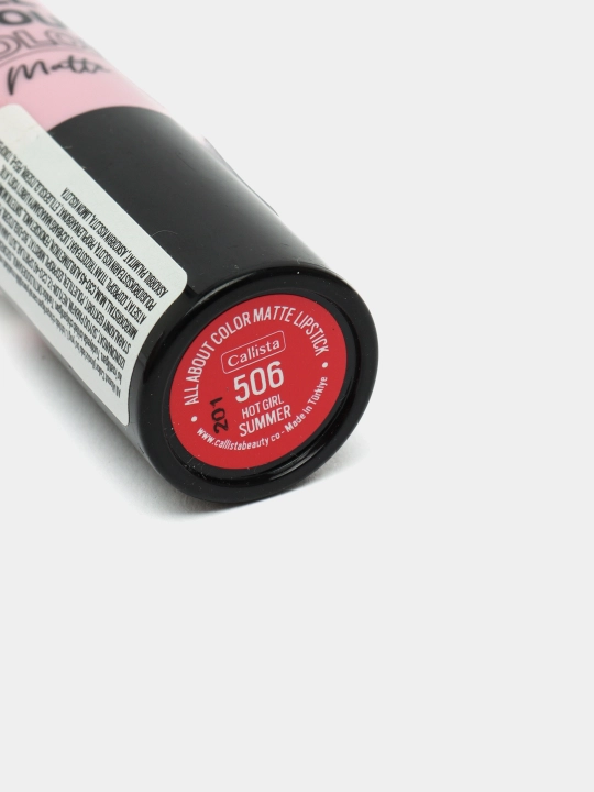 Помада Callista All About Color Matte, тон 506 Hot Girl Summer, 4 г