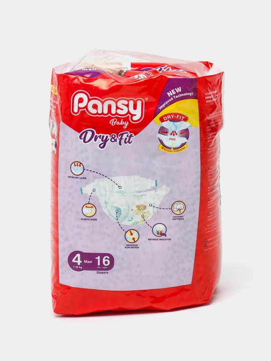 Детские подгузники Pansy, 4 Maxi, 16 шт