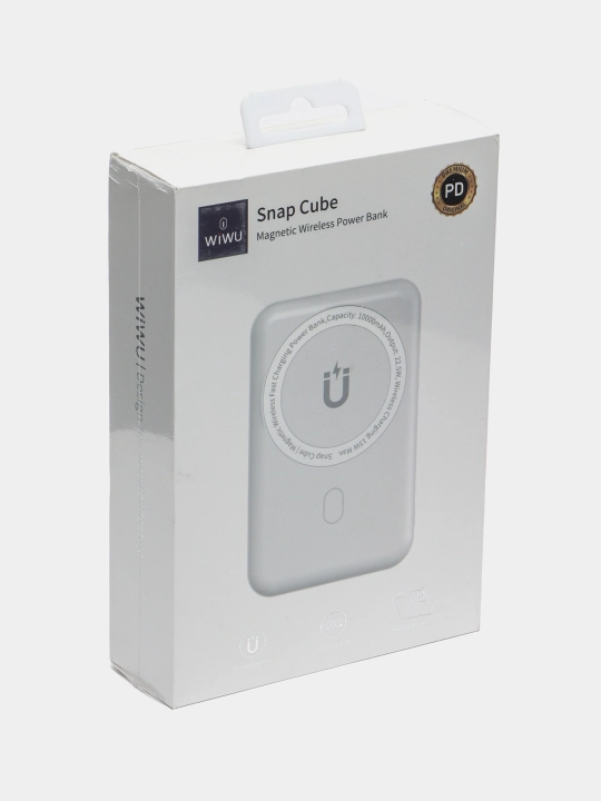 Wiwu Snap Cube Magnetic Wireless Charger Power Bank 10000mAh quvvat banki
