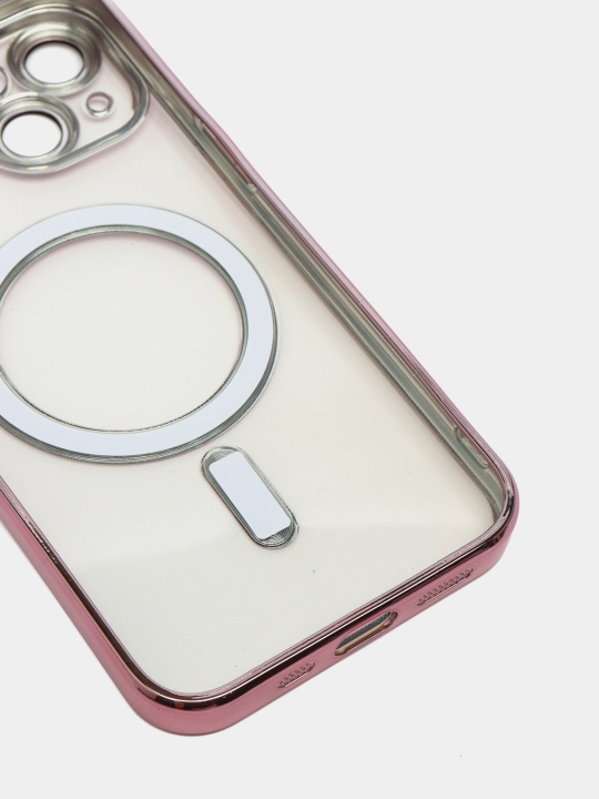 Чехол MagSafe для iPhone, 11, 12, 13, 14, 15 Pro, Max, mini, прозрачный силикон