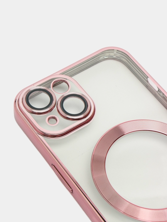 Чехол MagSafe для iPhone, 11, 12, 13, 14, 15 Pro, Max, mini, прозрачный силикон