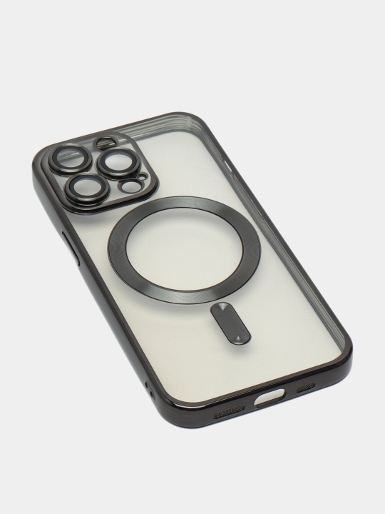 Чехол MagSafe для iPhone, 11, 12, 13, 14, 15 Pro, Max, mini, прозрачный силикон