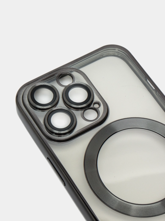 Чехол MagSafe для iPhone, 11, 12, 13, 14, 15 Pro, Max, mini, прозрачный силикон