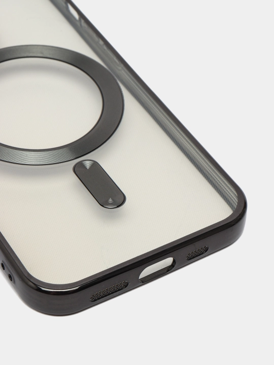 Чехол MagSafe для iPhone, 11, 12, 13, 14, 15 Pro, Max, mini, прозрачный силикон