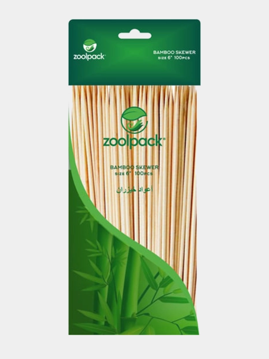 Палочки бамбуковые для еды Zoolpack, одноразовые, 15 см  100 шт, 006