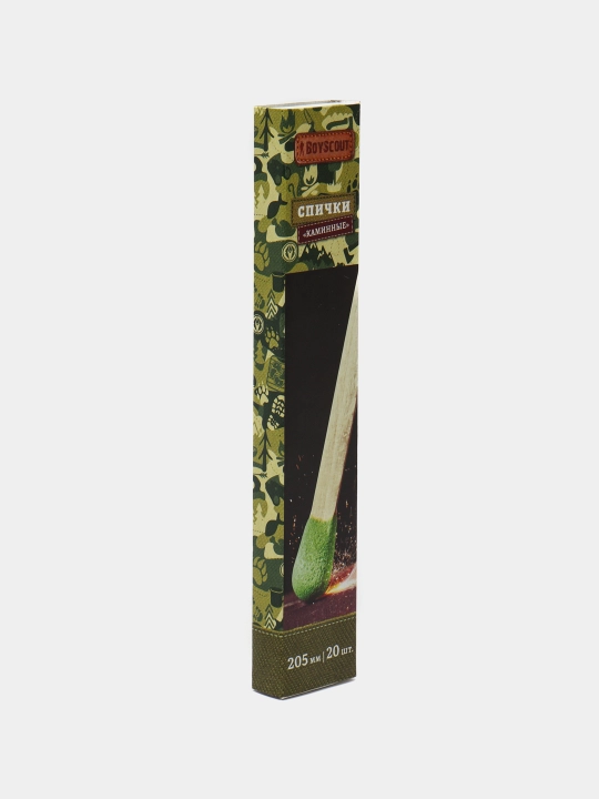Kamin uchun gugurtlar BoyScout, 20.5 sm, 20 dona