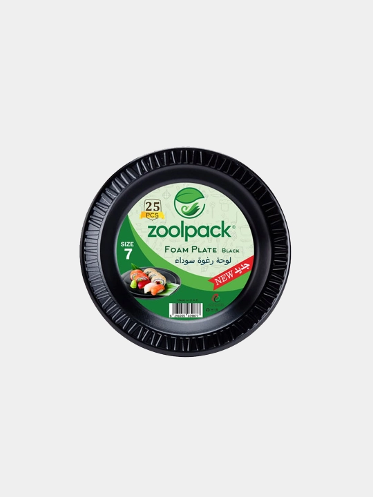 Bir martali ishlatiladigan ko'pikli likopcha Zoolpack, 17 sm, 25 dona to'plamda
