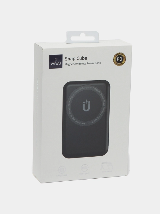 Wiwu Snap Cube Magnetic Wireless Charger Power Bank 10000mAh quvvat banki