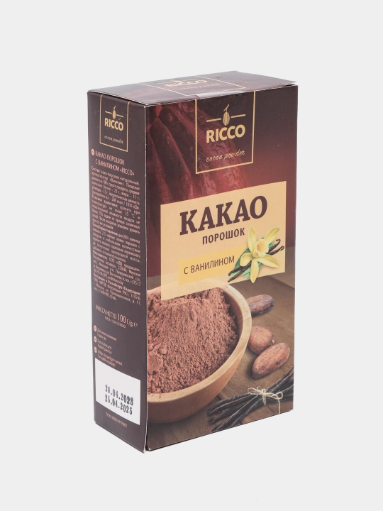 Kakao kukuni Ricco, vanil bilan, 100 g