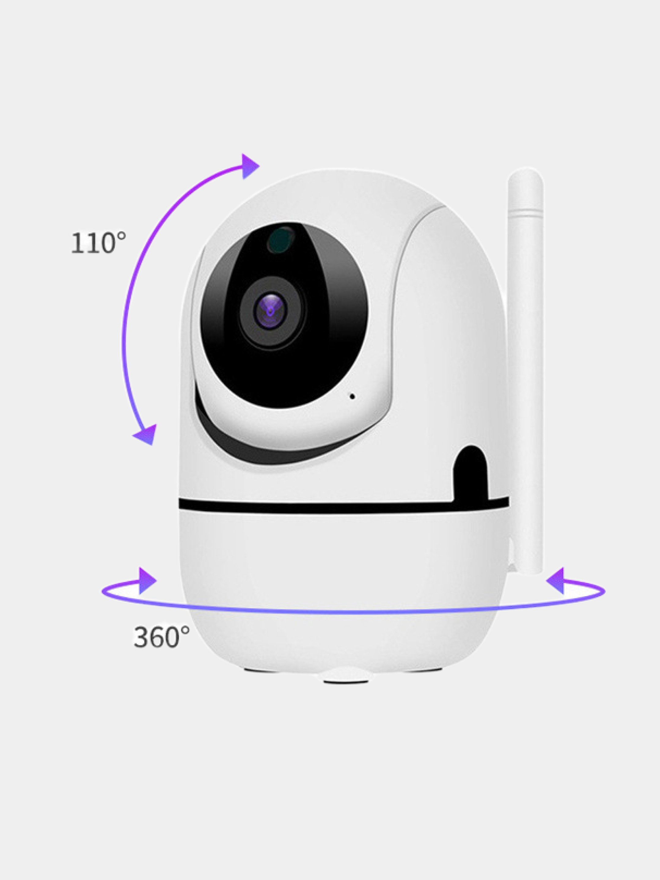 Камера видеонаблюдения беспроводная, умная, WiFi, ночного видения, с  вращением купить по низким ценам в интернет-магазине Uzum (667876)