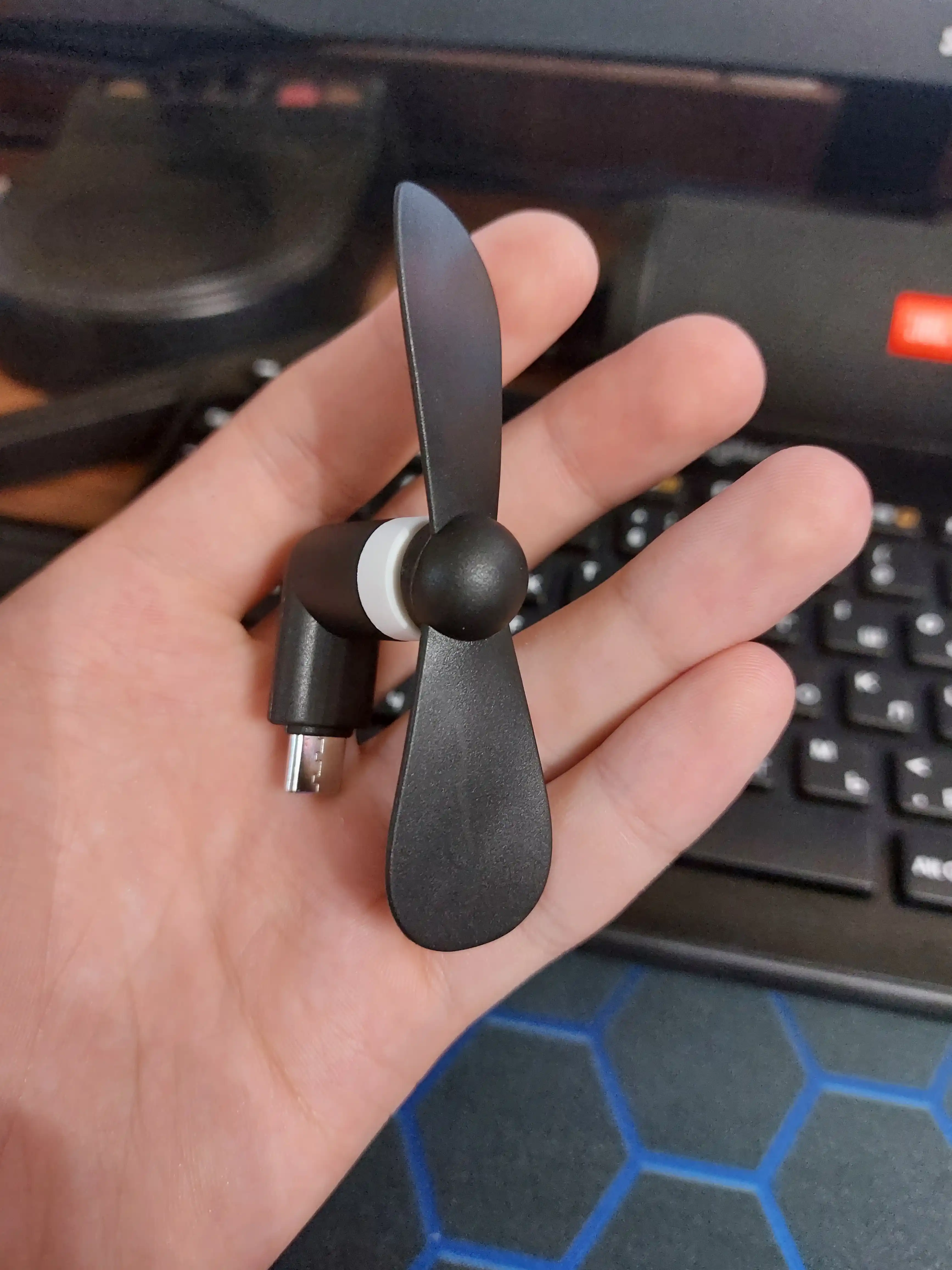 Portativ mini ventilyator USB telefon ulanishi bilan