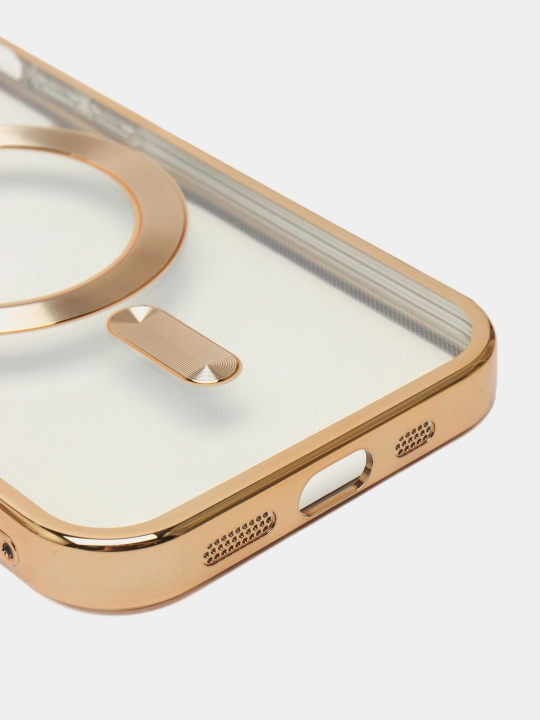 Чехол MagSafe для iPhone, 11, 12, 13, 14, 15 Pro, Max, mini, прозрачный силикон