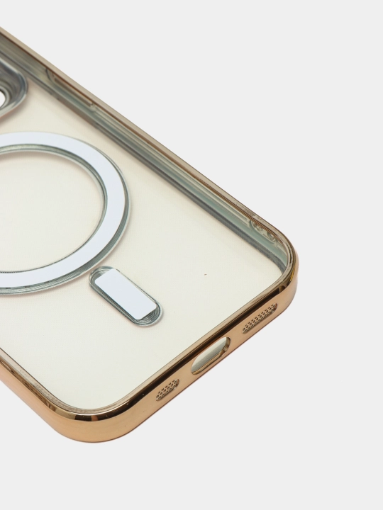 Чехол MagSafe для iPhone, 11, 12, 13, 14, 15 Pro, Max, mini, прозрачный силикон