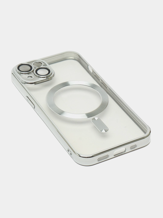 Чехол MagSafe для iPhone, 11, 12, 13, 14, 15 Pro, Max, mini, прозрачный силикон