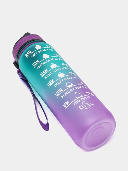 Fitnes uchun sport suv idish shishasi, gradient rangli, 1 litr