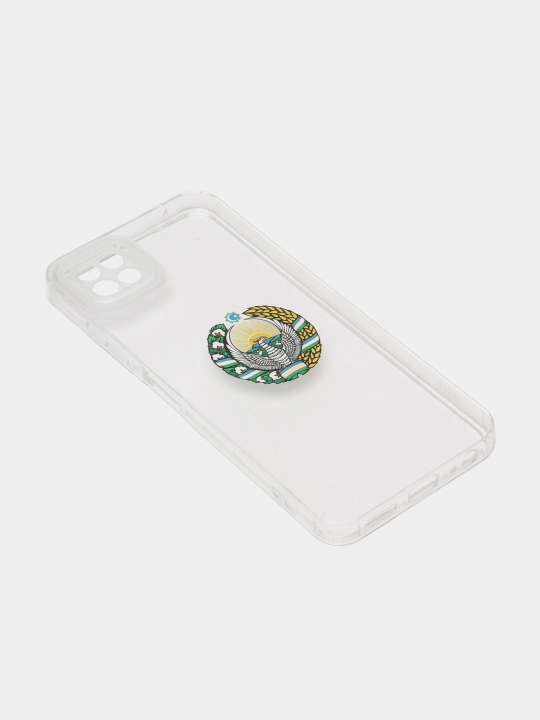 Чехол для смартфона "Герб Узбекистана", прозрачный