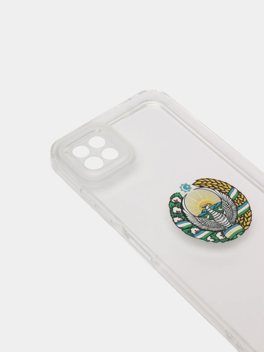 Чехол для смартфона "Герб Узбекистана", прозрачный