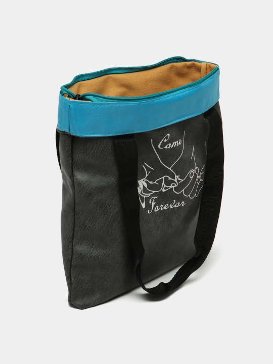 Ayollar uchun sumka-shopper, yelkama, eko charm
