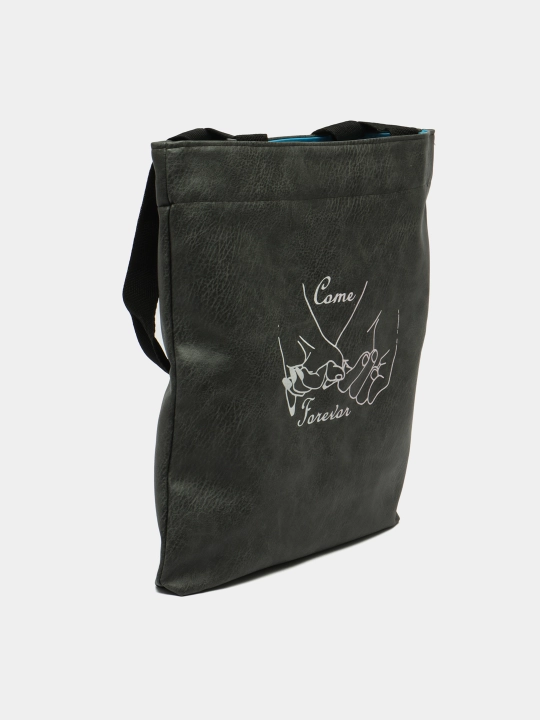Ayollar uchun sumka-shopper, yelkama, eko charm