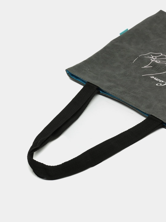 Ayollar uchun sumka-shopper, yelkama, eko charm