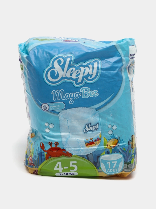 Детские подгузники для бассейна, трусики Sleepy №4-5, 7-18 кг, 17 шт