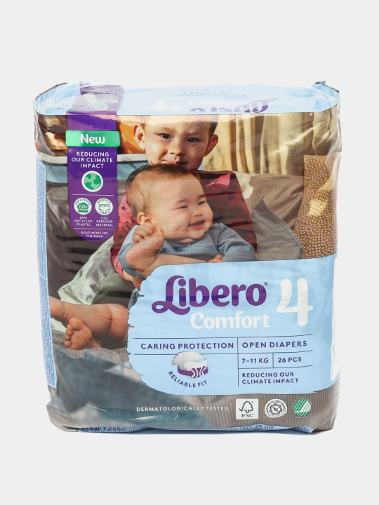 Tagliklar Libero Comfort 4, 7-11 kg, 26 dona - 