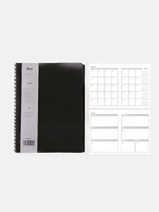 Блокнот-планер "Perpetual planner", A5, чёрный, 100 г, 80 листов