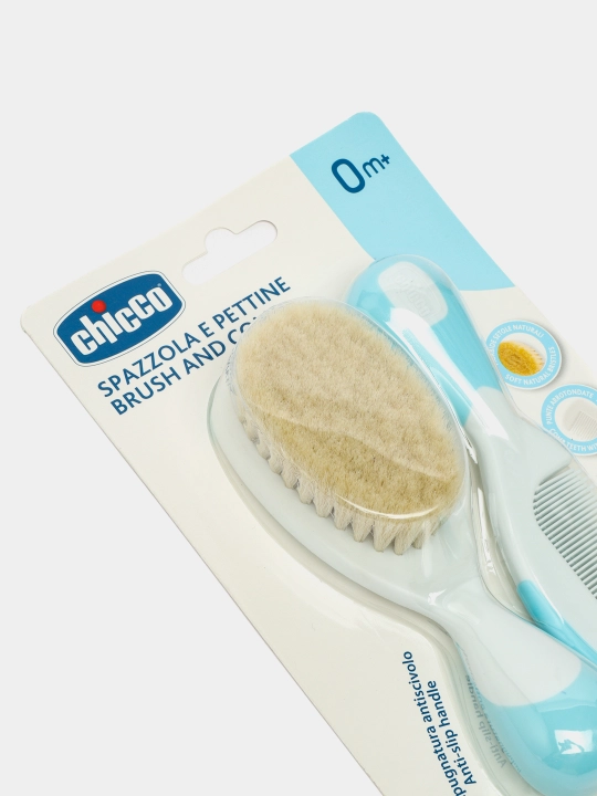 Набор, расческа и щетка, Chicco, 0м+