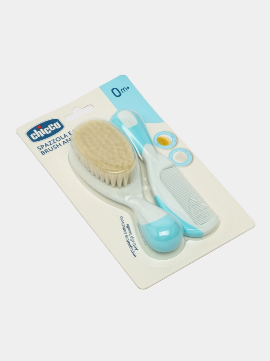 Набор, расческа и щетка, Chicco, 0м+