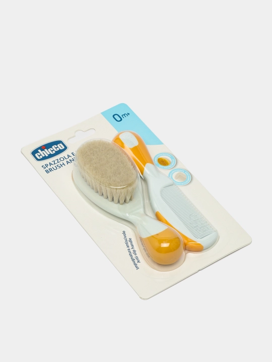 Набор, расческа и щетка, Chicco, 0м+