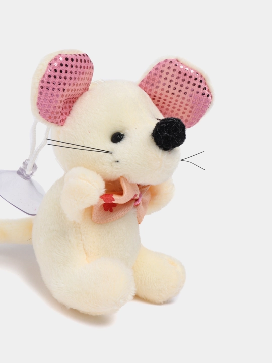 Мягкая игрушка, Мышка с бантиком, 8 см