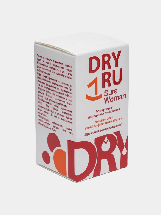 Antiperspirant Dry RU Sure Woman, ter va hidga qarshi, 50 ml