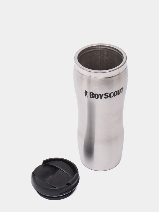 Termostakan, 430 ml, qopqoqli, zanglamaydigan po'latdan yasalgan, BoyScout