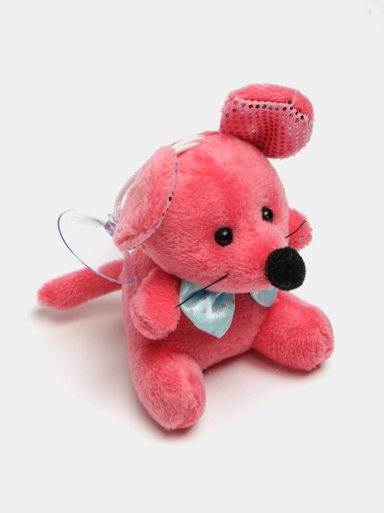 Мягкая игрушка брелок, мышонок с бантиком, 8 см