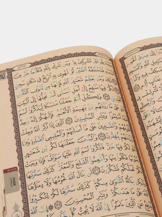 Tajvidli Qur'on kitobi charm muqova Naqshi 17/24