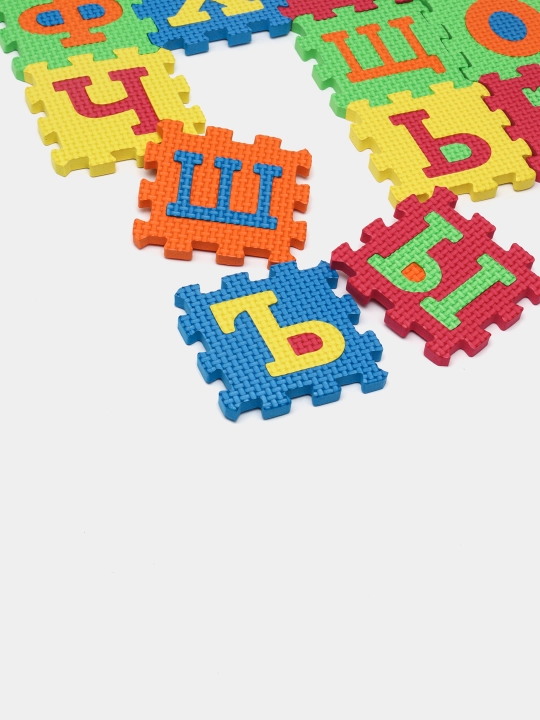 Детский игровой коврик-пазл алфавит
