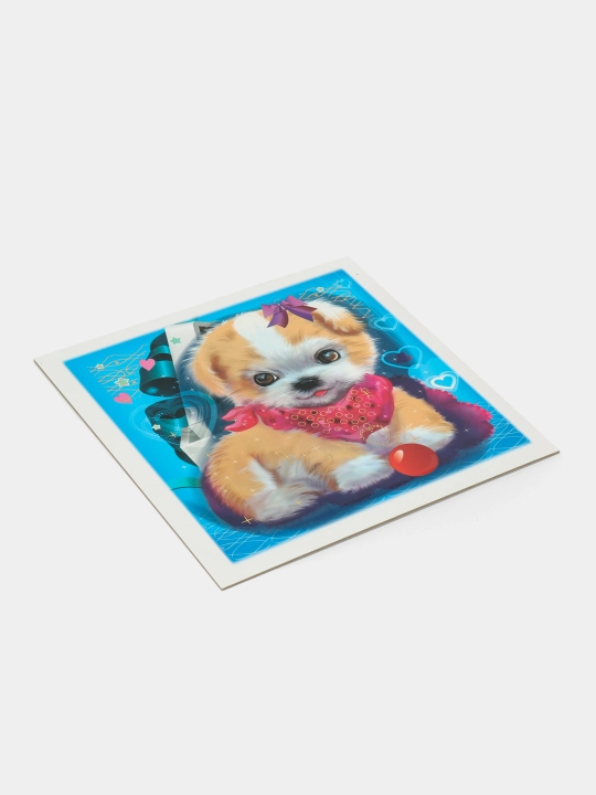 Konstruktor Hatber straza bilan bezatamiz Kuchukcha 3D, A5 format, folga, 168*168 mm