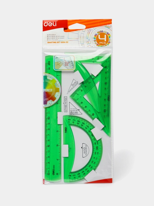 Линейки в наборе Deli Pioneer 00402, 4 шт