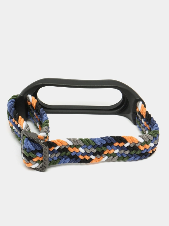 Ремешок сменный, нейлоновый, плетеный для Xiaomi Mi Band 7, 6, 5, 4, 3