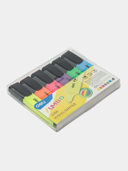 Маркер текстовый Deli U366-MT, 6 штук - 