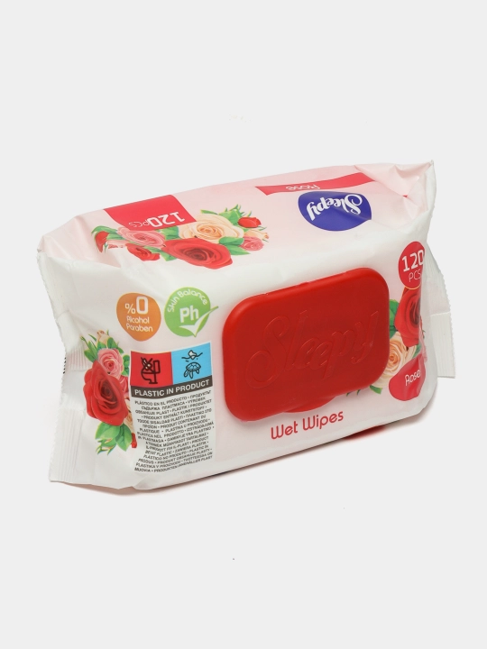 Nam Salfetkalar SLEEPY "ROSE", 120 dona