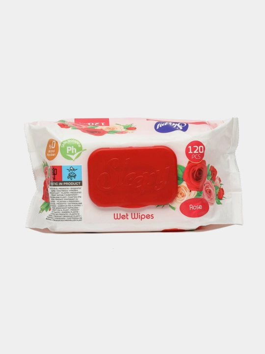Nam Salfetkalar SLEEPY "ROSE", 120 dona