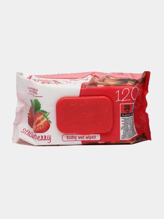 Nam Salfetkalar Sleepy "Strawberry", 120 dona
