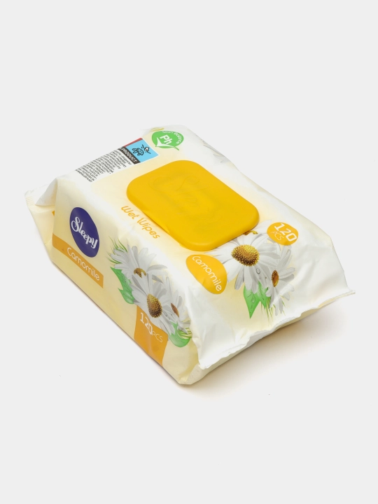 Nam salfetkalar Sleepy "Camomile", 120 dona