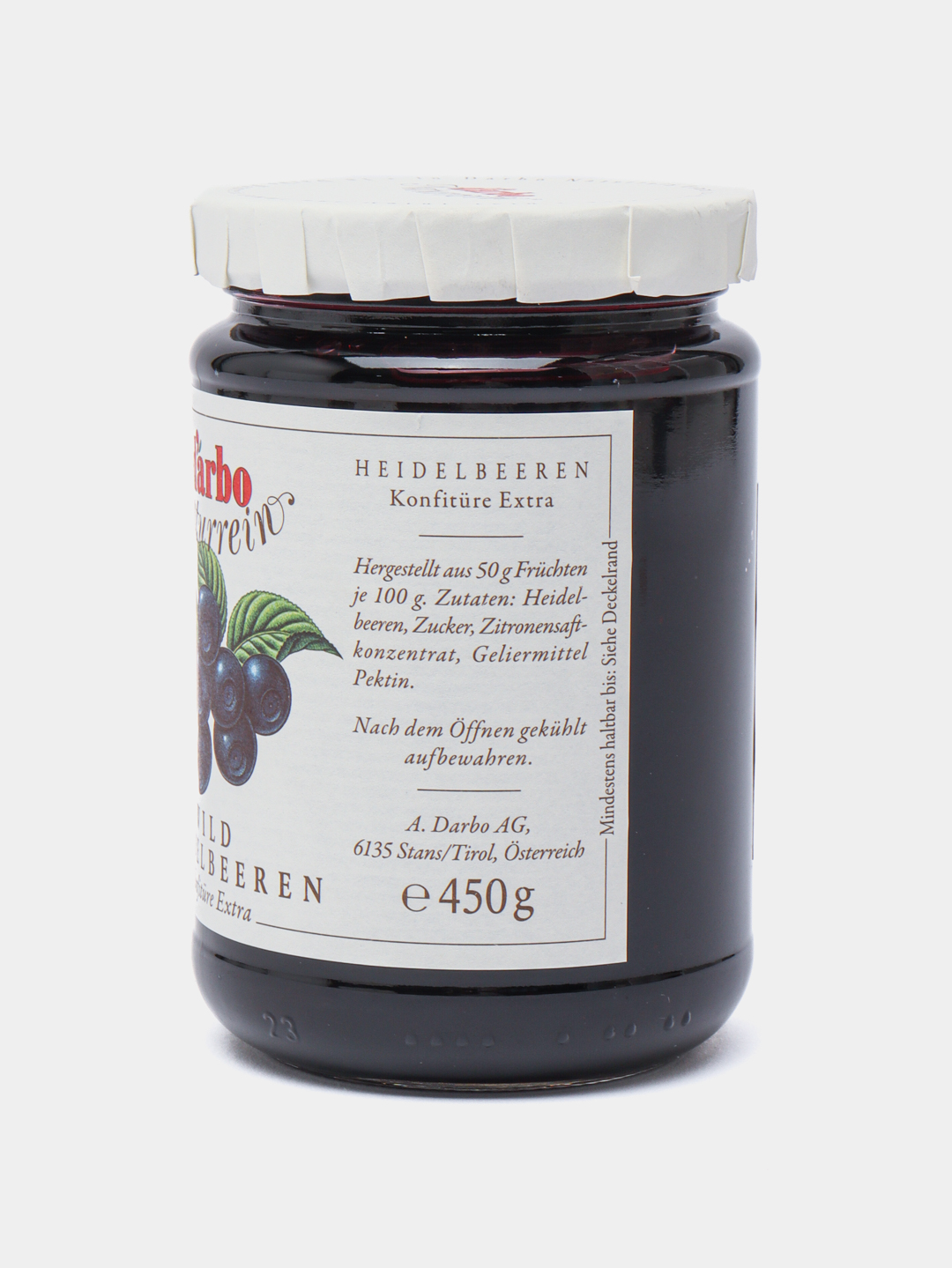 Buta mevasi Darbo All Natural Jam Blueberry, 450 gr