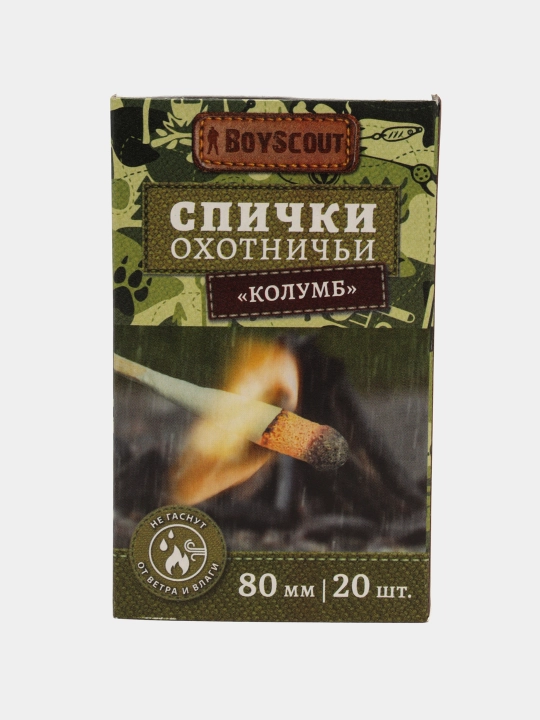 Gugurtlar BoyScout Kolumb, shamol va namlikdan ochmaydi, 80 mm, 20 dona