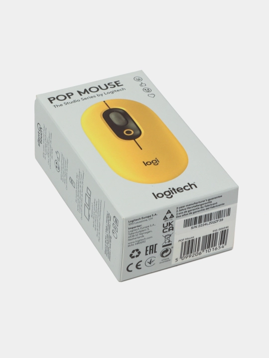 Simsiz sichqon Logitech POP Mouse emodzi bilan Blastyellow