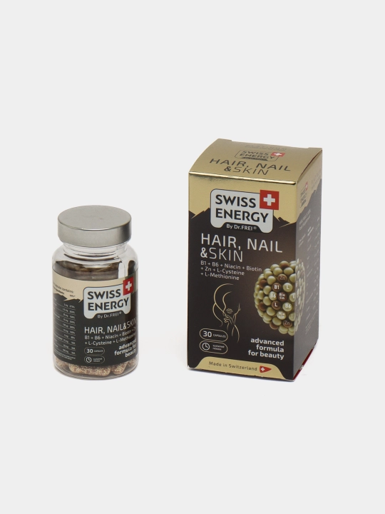 Витамины для роста ногтей, здоровья и сияния кожи Swiss Energy Hair Nail & Skin, капсулы №30