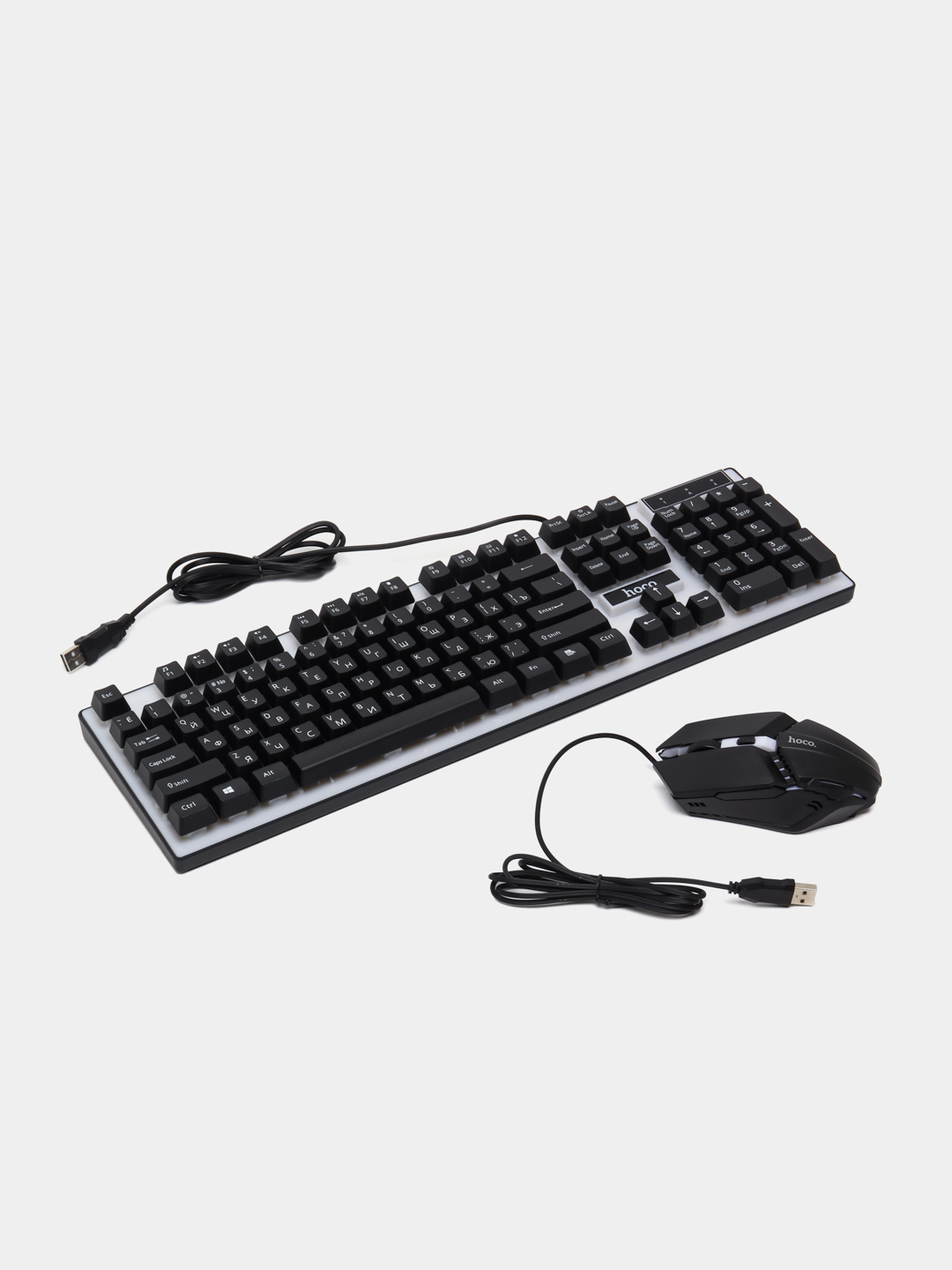 Игровая проводная клавиатура и мышка Gaming Combo Hoco Luminous RGB ...